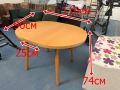 1003 кухненска дървена трапезна маса 110/90 sm  -цена 70 евро  -74см височина , 110см дължина разпън, снимка 2