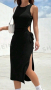 XL / XXL Черна миди  рокля , снимка 1 - Рокли - 45068683