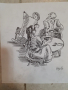 Стари рисунки подписани Илия Бешков,карикатура,илюстрация,стара картина,рисунка, снимка 2