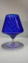 1960 Cobalt Blue Glass Italian Empoli Бонбониера от ръчно издухано стъкло в кобалтово синьо.
, снимка 16