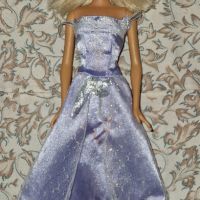 оригинална кукла Барби с базово тяло и лилава рокля, снимка 5 - Кукли - 45698813