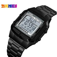 мъжки спортен часовник SKMEI електронен кварц LED 1381 стомана, снимка 2 - Мъжки - 44958292