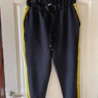 Wow 🤩 Нов ежедневен елегантен спортен панталон zara Зара черен еластичен с кант , снимка 2 - Панталони - 45913232