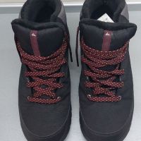Мъжки непромокаеми туристически обувки за преходи sh100, черни, снимка 10 - Мъжки боти - 45160307