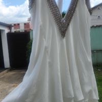 Бяла елегантна рокля , снимка 3 - Рокли - 45920343