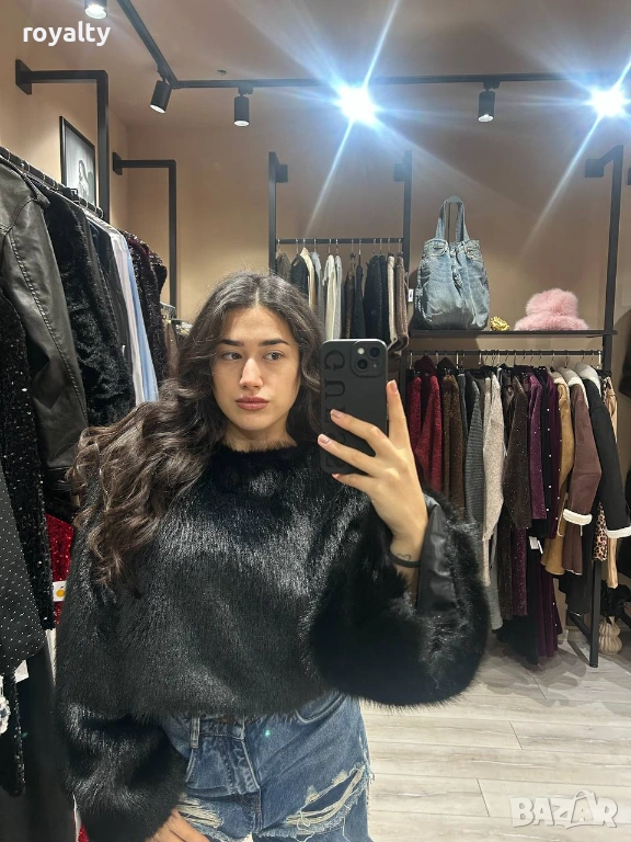 Черна Дамска Блуза , снимка 1