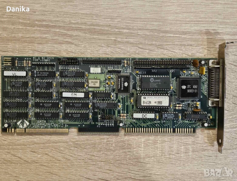 Ретро SCSI контролер DTC Data Technology Corp 3270VL за VESA Local Bus VLB 486, снимка 1