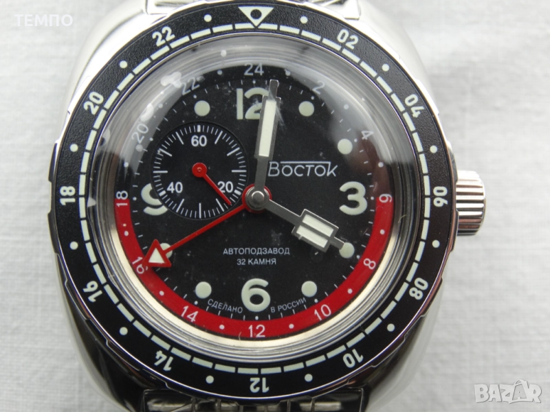 ВОСТОК АМФИБИЯ АВТОМАТИЧЕН-GMT ref: 71070А, снимка 1
