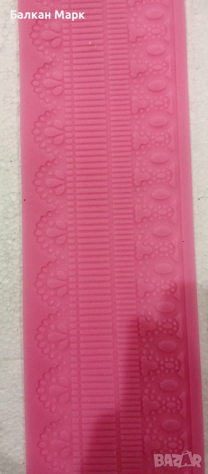 Розов силиконов молд за захарна дантела – украса за торти и сладкиши, снимка 1