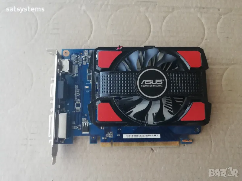 Видео карта NVidia GeForce Asus GT730 HDMI 2048MB GDDR3 128bit PCI-E, снимка 1