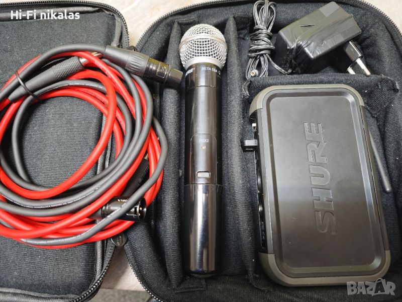 безжичен микрофон + чанта SHURE pgx4 pgx2 BETA 58A, снимка 1