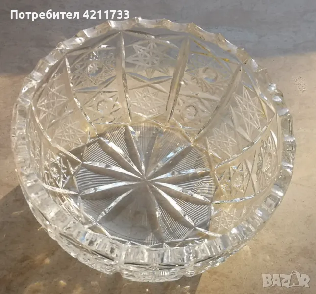 прекрасна кристална купа 12 см НОВО, снимка 1