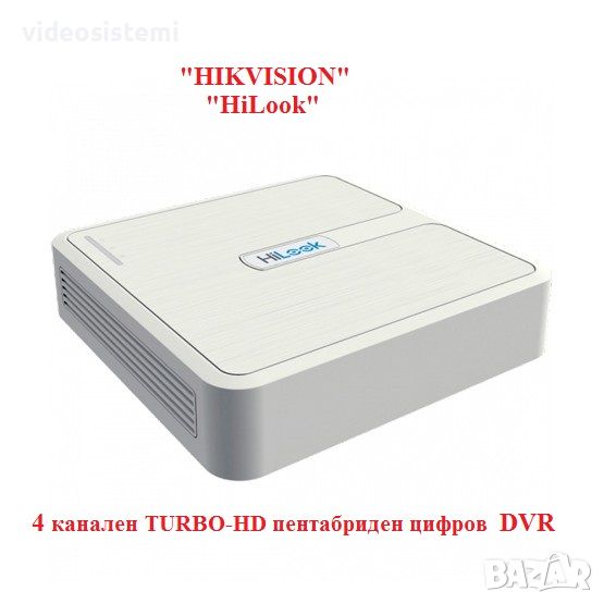 4 канален TURBO-HD пентабриден цифров рекордер (DVR) "HIKVISION" серия "HiLook", снимка 1