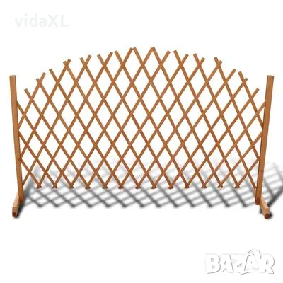 vidaXL Ограда хармоника, дървен масив, 180х100 см（SKU:41296）, снимка 1