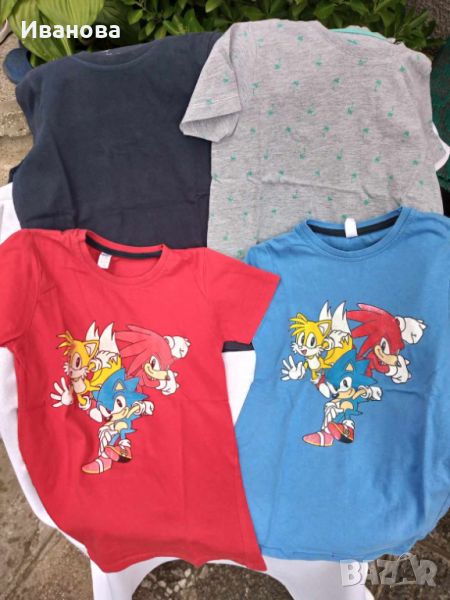 Тениски с къс ръкав 110-116 см., снимка 1