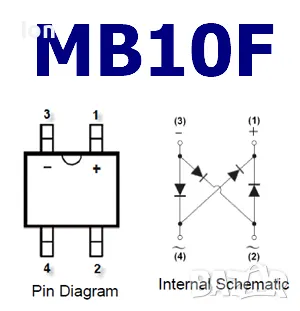 MB10F SMD грец 1000V, 1A - цената е за 10 броя , снимка 1