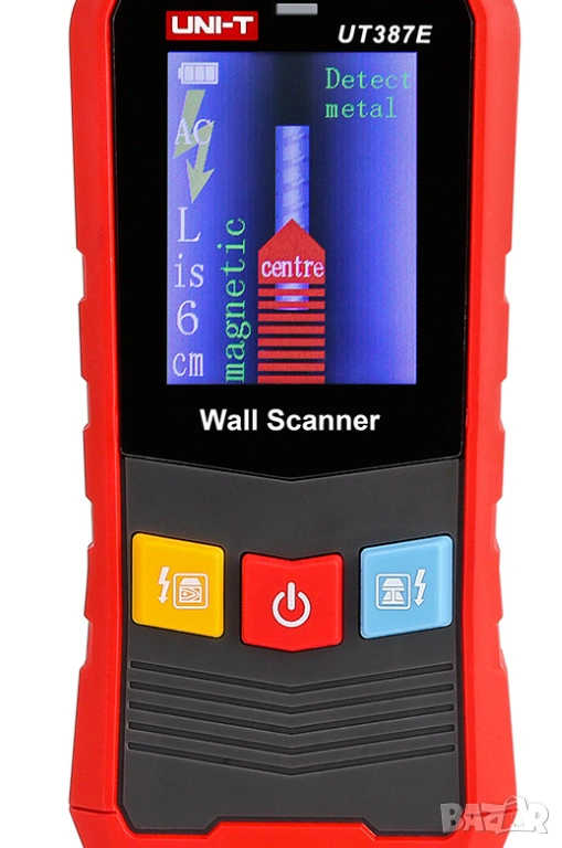 Скенер за стена Тестер Детектор на напррежение, метал, дърво UNI-T UT387E, снимка 1