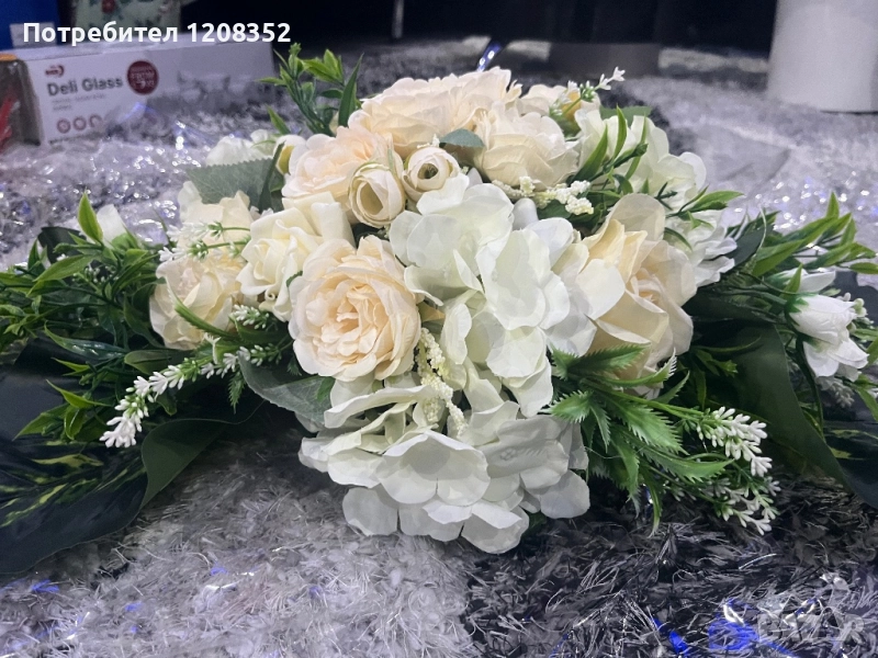 Сватбена украса за кола, кошница, бутониери, снимка 1