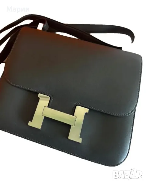 Нова, черна чанта „Constance/Констанце”  Хермес/Hermes от естествена кожа , снимка 1