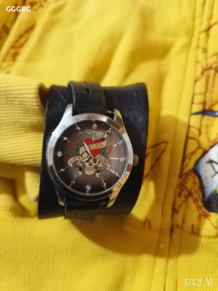 Ед Харди суичър, часовник, шапка., снимка 1