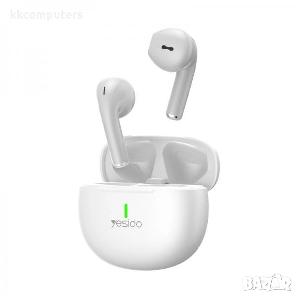 Bluetooth Handsfree Wireless Слушалки Yesido TWS18 /Бял/ Баркод : 2404197, снимка 1