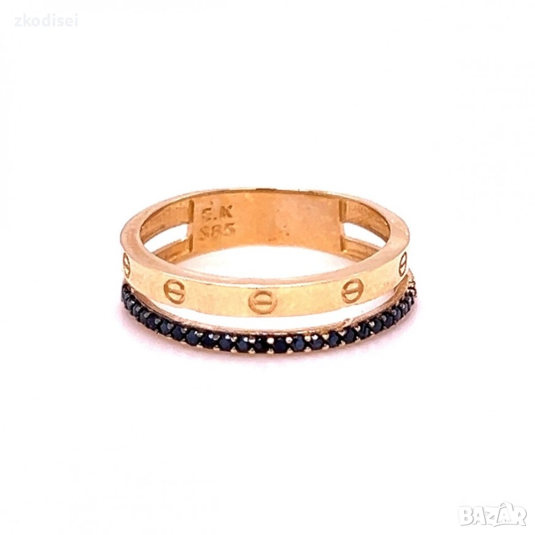 Златен дамски пръстен Cartier 2,47гр. размер:54 14кр. проба:585 модел:34540-1, снимка 1