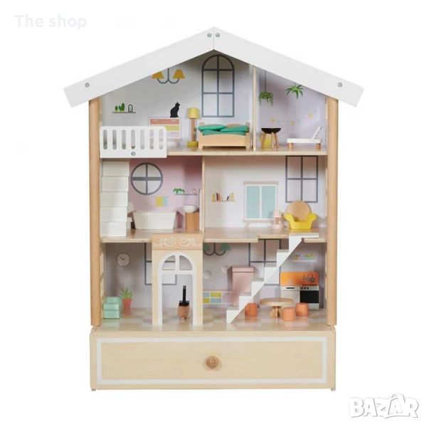 Дървена къща за кукли (004), снимка 1