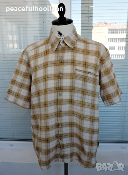 Salewa -страхотна мъжка карирана риза за туризъм с къс ръкав размер XL , снимка 1