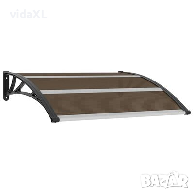vidaXL Навес за врата, черен, 120x100 см, PC(SKU:45633, снимка 1