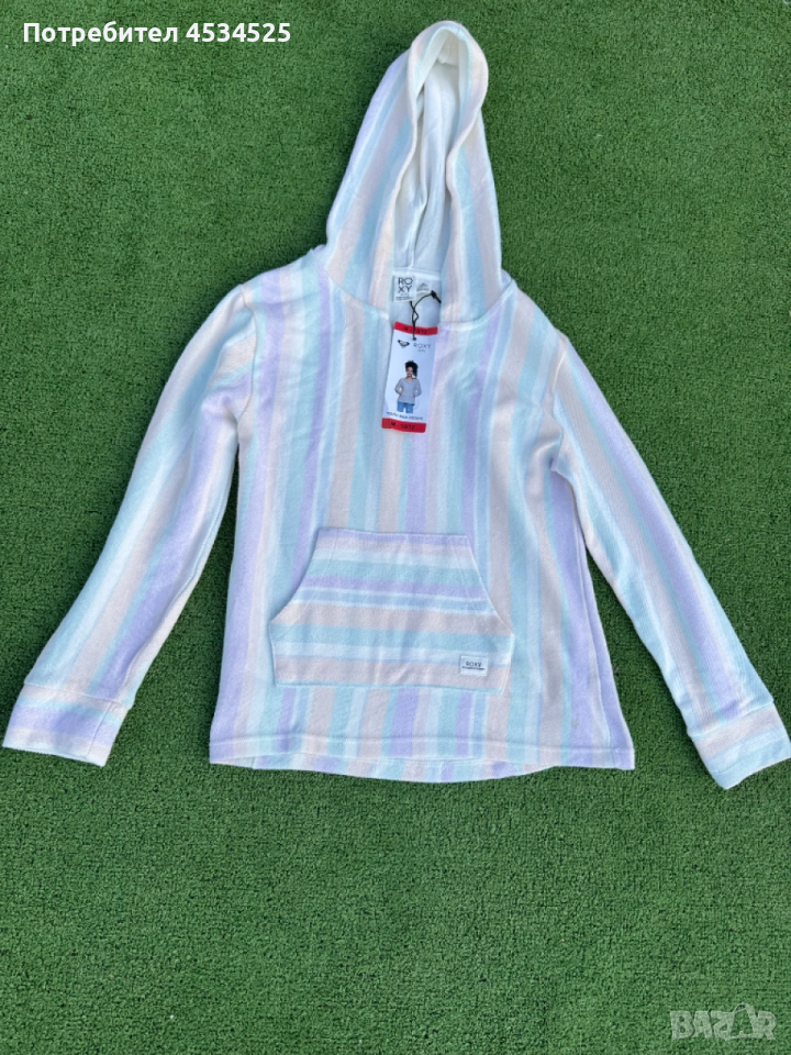 Roxy Girls Baja Hoodie – детско худи с качулка, размер 10/12 години, снимка 1
