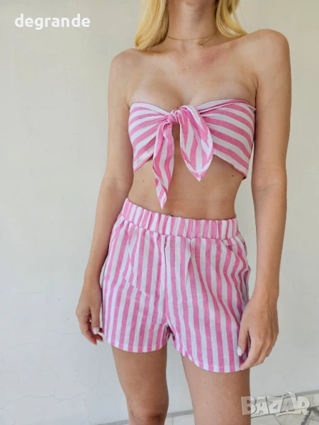 Дамски комплект от 2 части наличен в розово и синьо, снимка 1