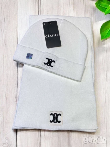 шапка и шал hugo boss the north face guess prada burberry celine  , снимка 1