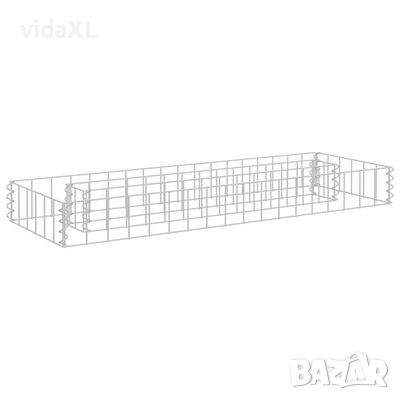 vidaXL Габион повдигната леха, поцинкована стомана, 90x30x10 cм(SKU:145628, снимка 1