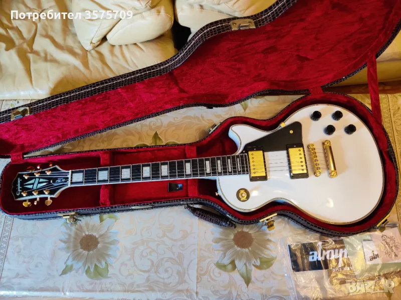 Epiphone Les Paul Custom Alpine White, снимка 1