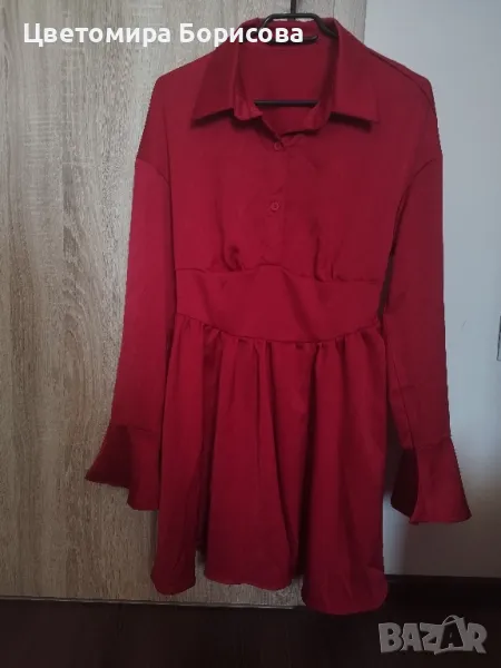 Червена елегантна рокля , снимка 1