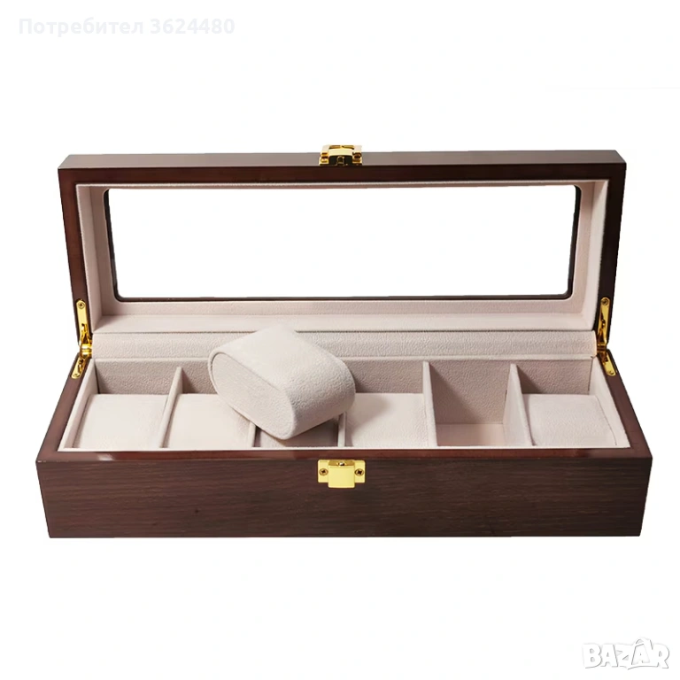 Кутия за часовници от дърво 4860, снимка 1