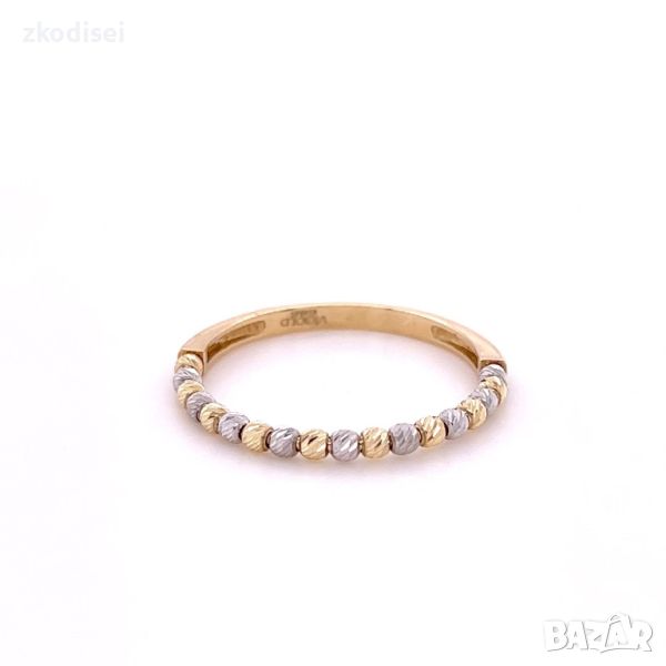 Златен дамски пръстен 1,39гр. размер:59 14кр. проба:585 модел:23689-3, снимка 1