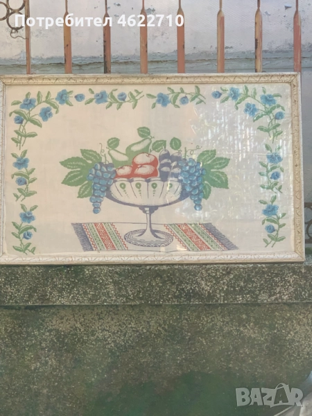 стара картина щампа на плат , снимка 1