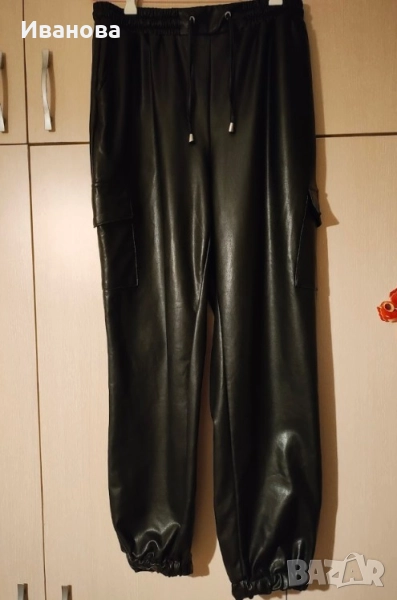 ватиран кожен панталон, снимка 1