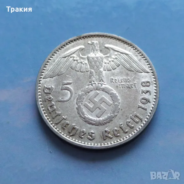 5 марки 1938 г. Перфектна монета , снимка 1