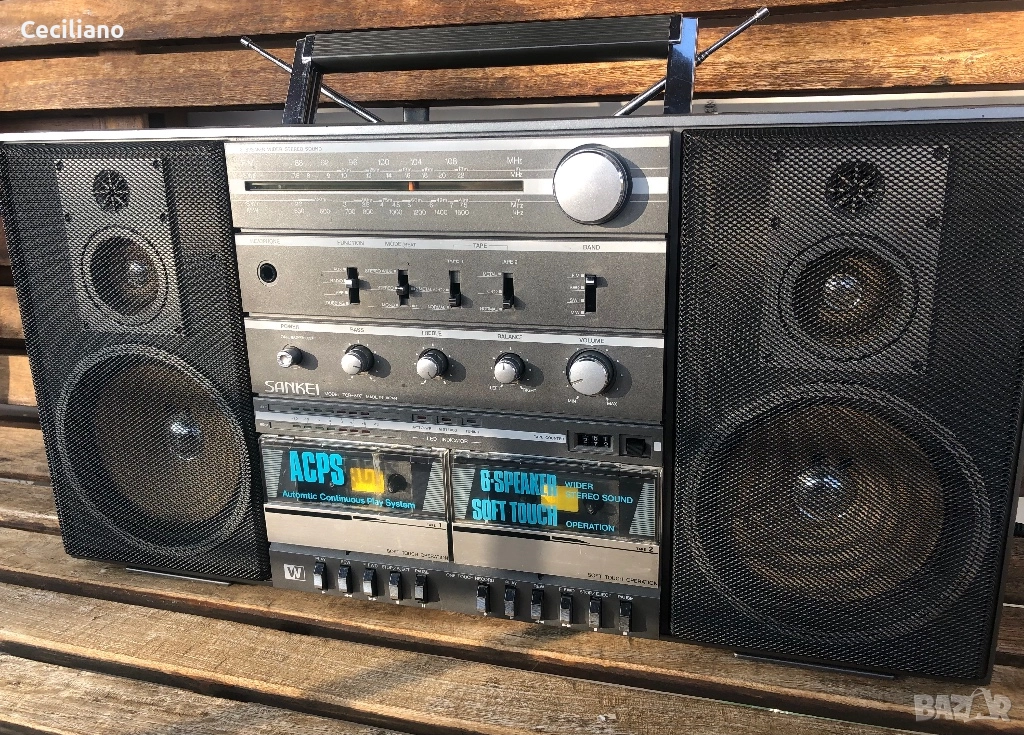 Радиокасетофон Голям BOOMBOX🔊! – SANKEI TCR-S97(Japan), снимка 1