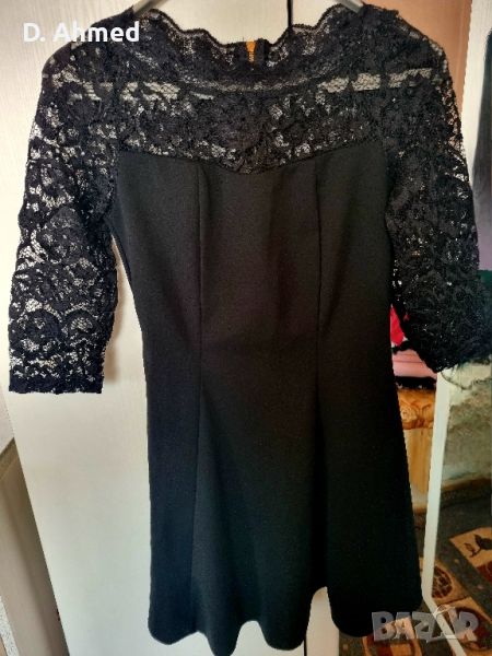 Нова черна еластична рокля, снимка 1
