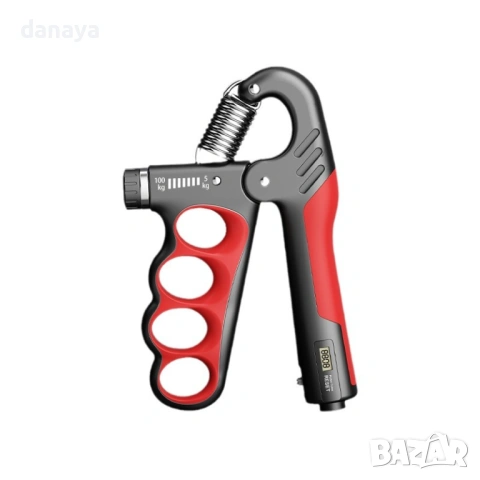 6460 Фитнес уред за тренировка на ръце и пръсти с брояч – регулируем тренажор за сила на захвата, снимка 8 - Фитнес уреди - 53780334