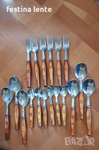 Руски комплект прибори/ссср/неупотребявани, снимка 2 - Прибори за хранене, готвене и сервиране - 54202017