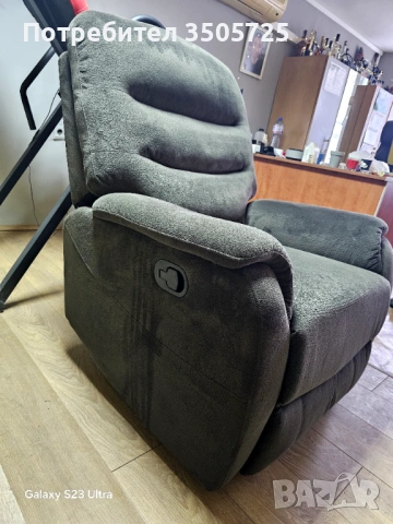 Релаксиращо кресло, регулируемо, кафяво, меко и удобно, снимка 3 - Дивани и мека мебел - 53297157