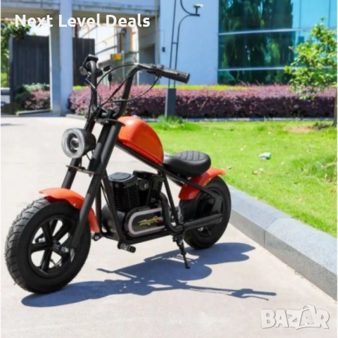 🏍️🔥 Електрически детски мотоциклет – чопър стил Harley 🔥, снимка 5 - Мотоциклети и мототехника - 52845942
