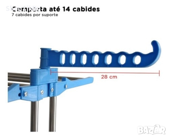Сгъваем сушилник за дрехи на колелца – практична стойка за сушене на пране, снимка 8 - Други стоки за дома - 51469515