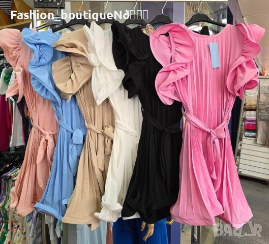 🛍️🆕НОВО🆕🛍️  Кукленски дамски рокли плисе в различни цветове , снимка 1 - Рокли - 45855487