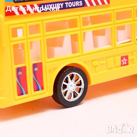 Детски двуетажен Автобус фрикционен , снимка 4 - Коли, камиони, мотори, писти - 49788384