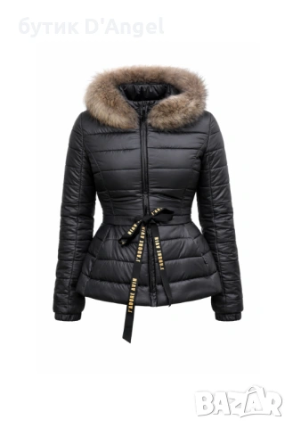 АVIN Яке Après ski черно с качулка от ест. кожа